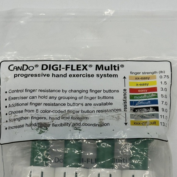 CanDo Digi-Flex Multi Progressive Hand Exerciser 10-3743 Moderate New in Package - Picture 3 of 6